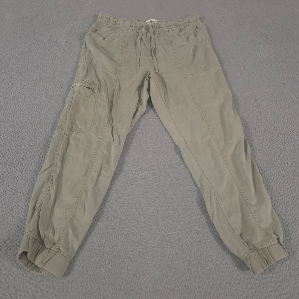 Nicole Miller Pants Womens XL Green Joggers Lyocell Utility Cargo Elastic Waist